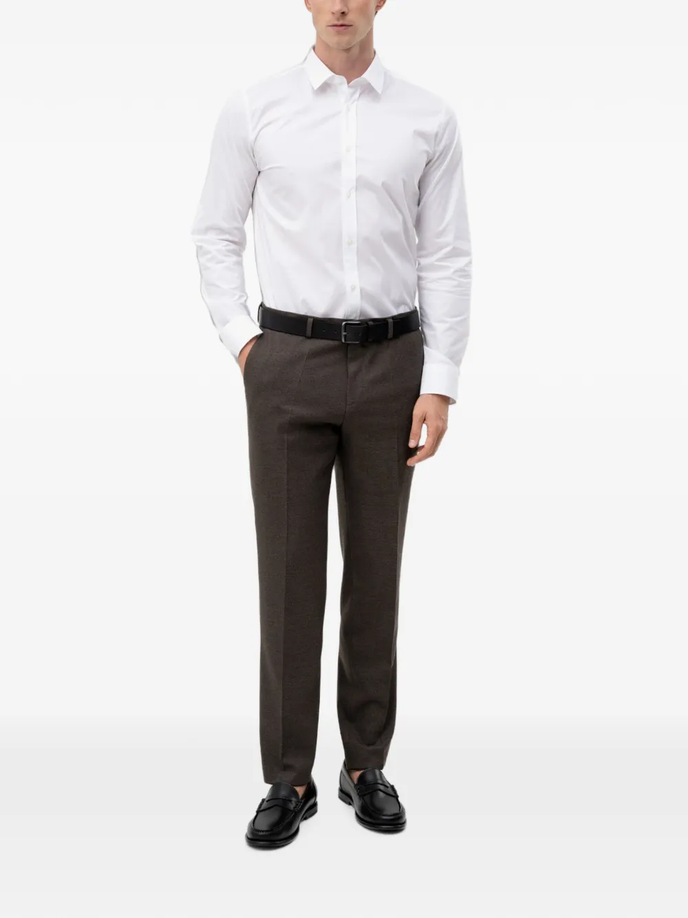 HUGO Slim-fit pantalon Bruin