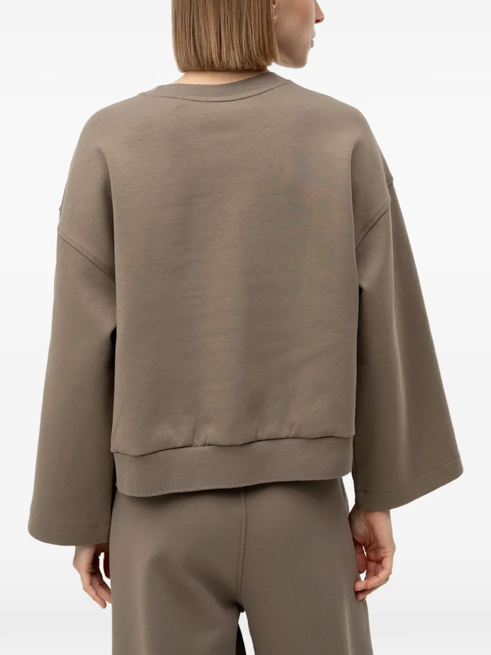BOSS Trui met asymmetrische afwerking Bruin