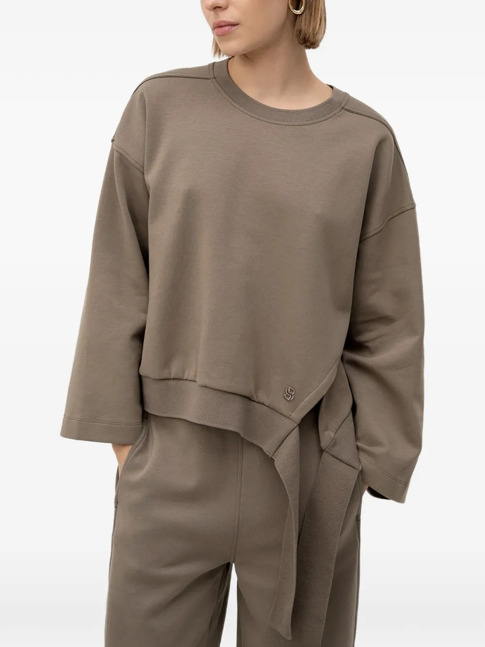 BOSS asymmetric-hem sweater