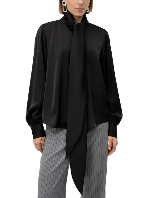 HUGO blusa de satén con estampado devoré