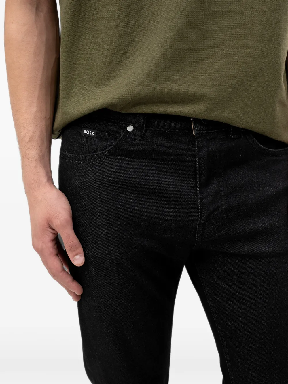 BOSS Jeans met logopatch Zwart
