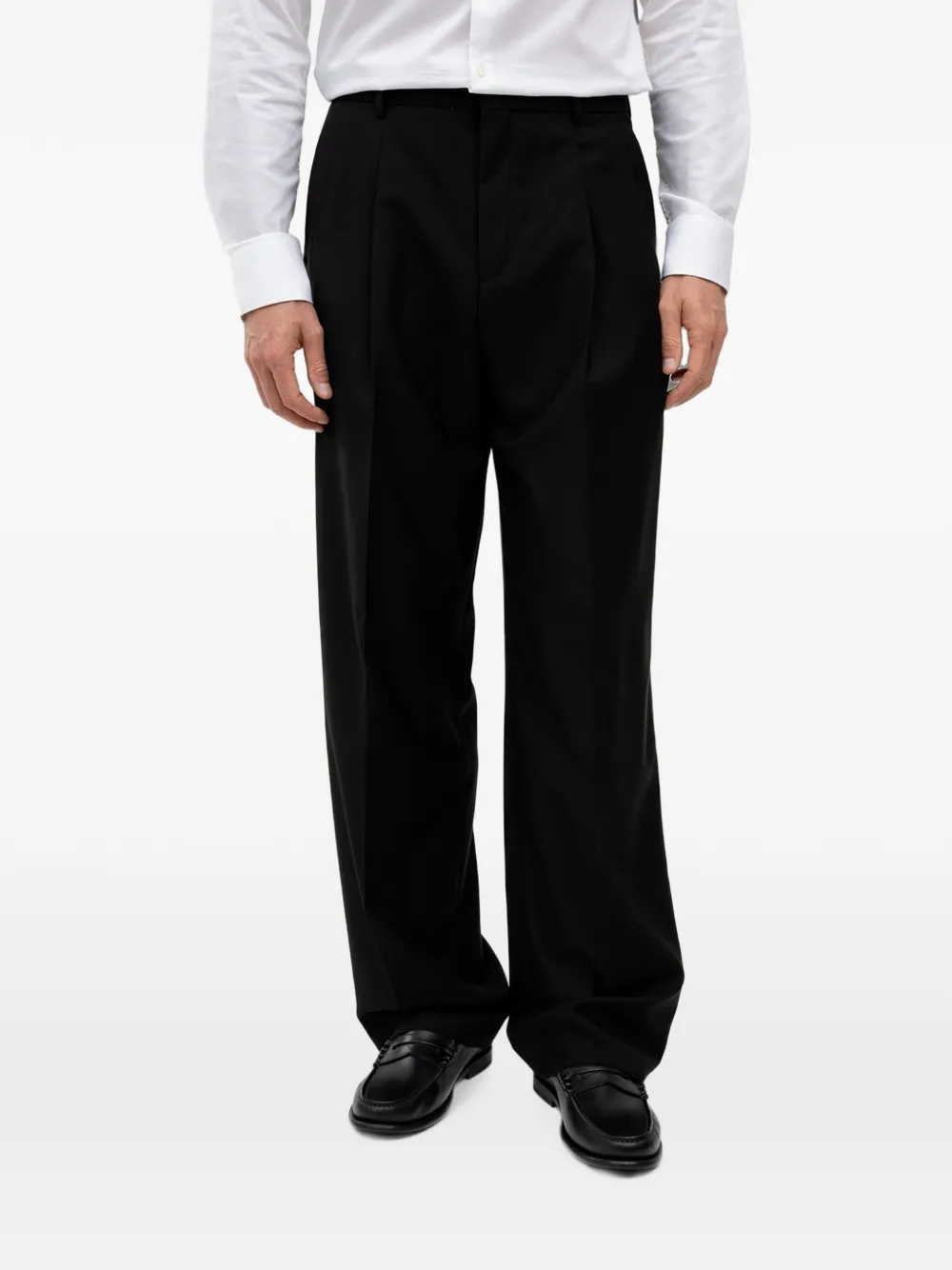 HUGO pleated straight-leg trousers - Nero