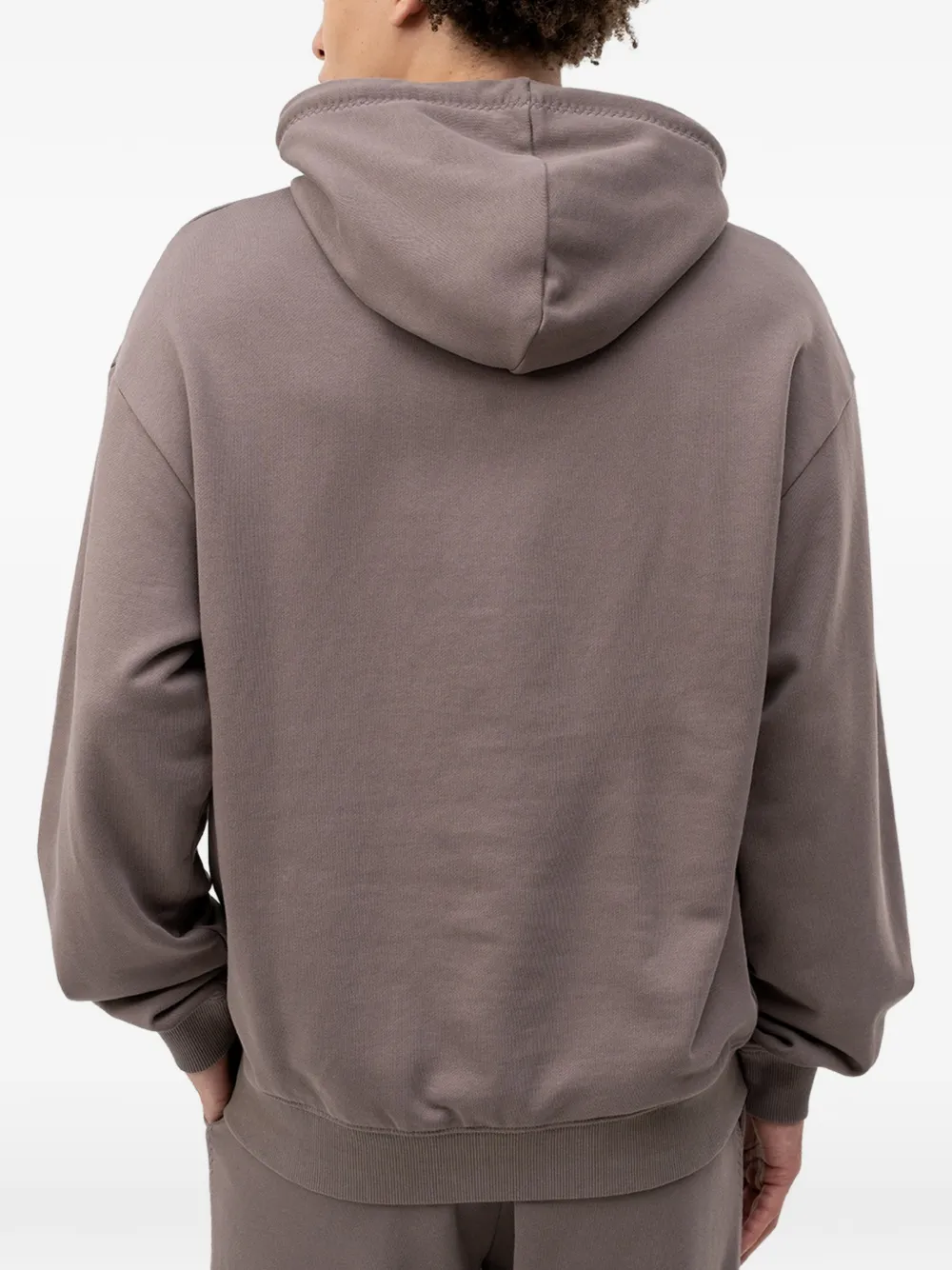 HUGO Hoodie met logoprint Bruin