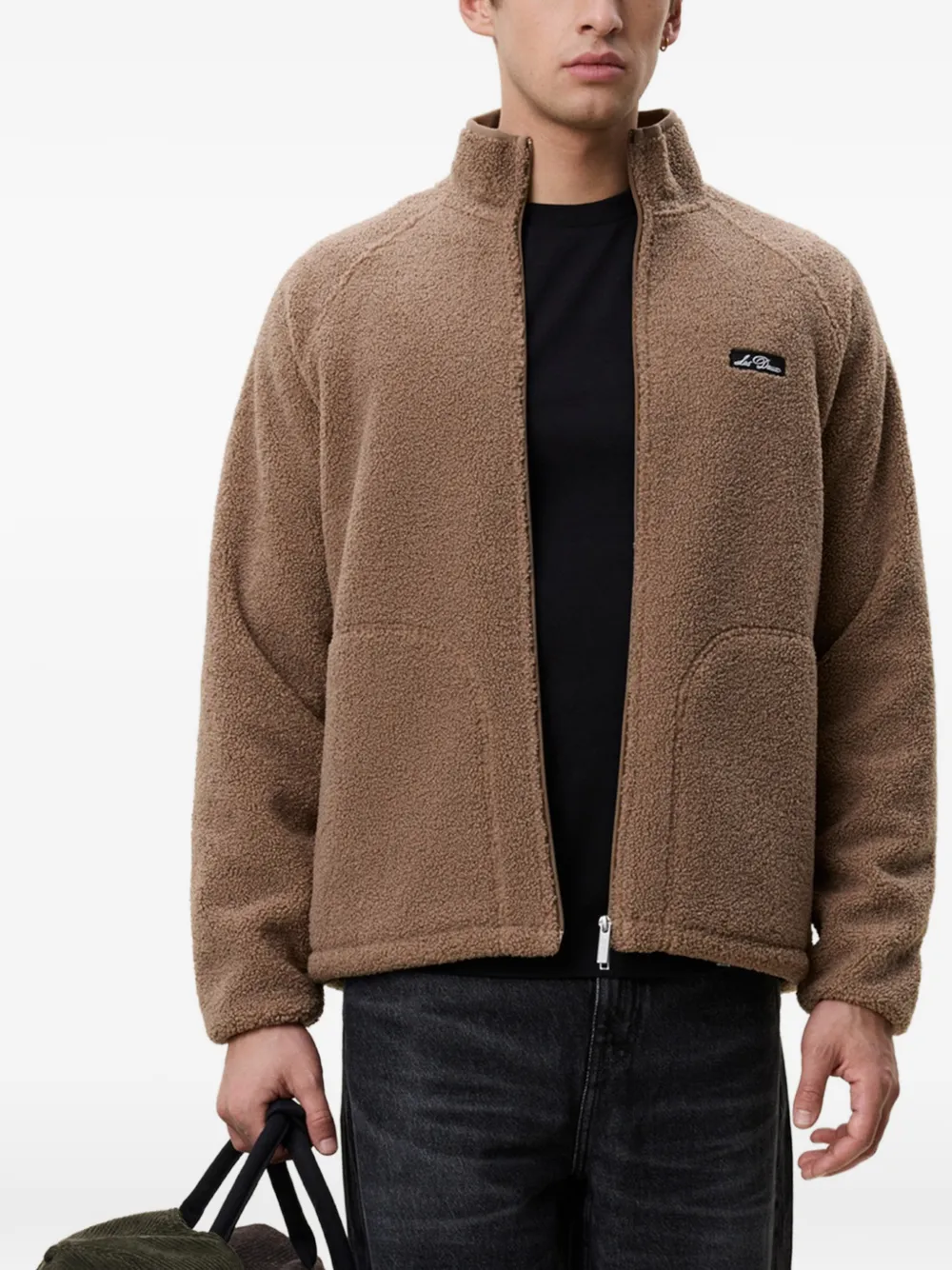 Les Deux Fleece jack met raglan mouwen Bruin