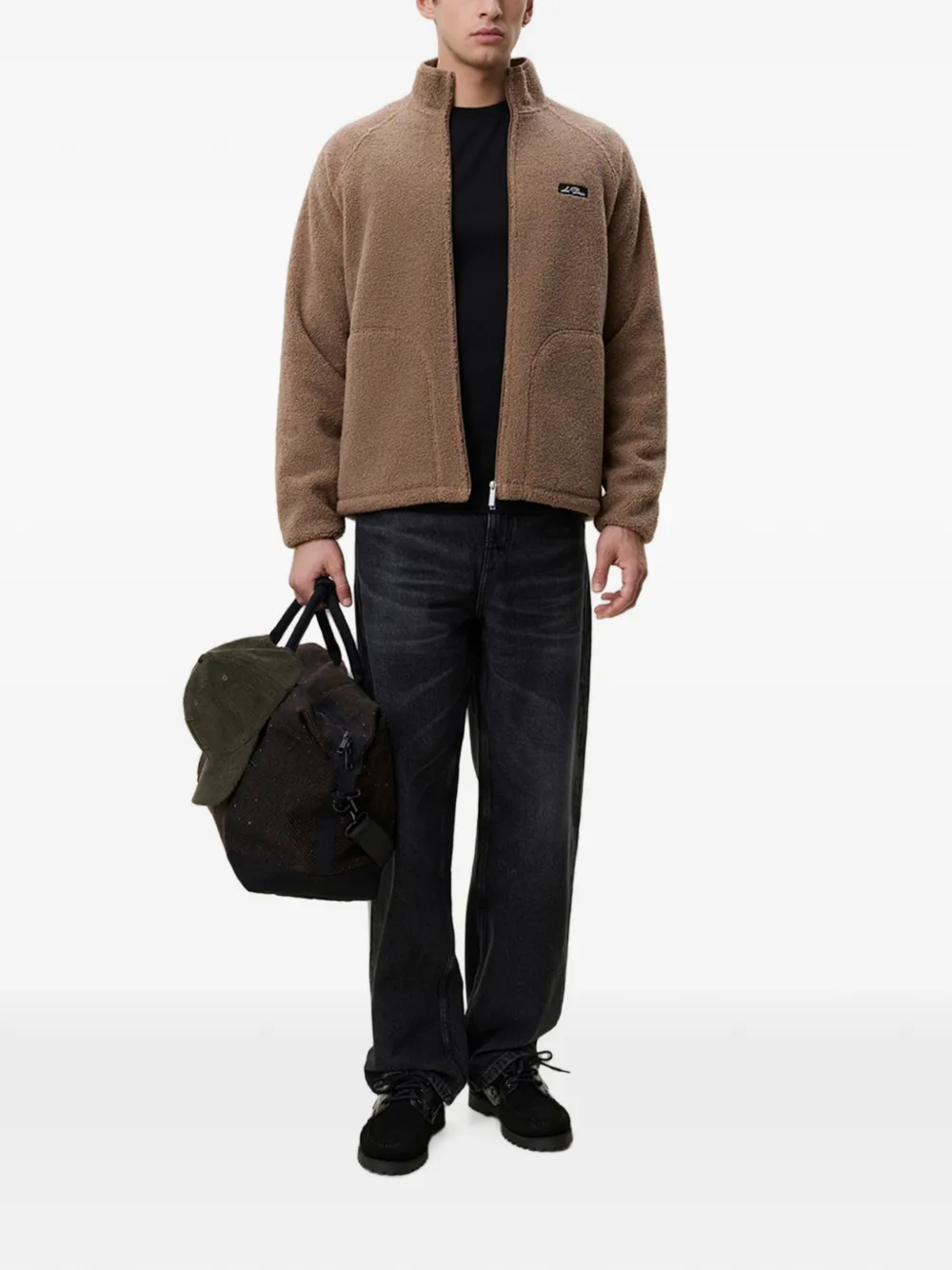 Les Deux Fleece jack met raglan mouwen Bruin