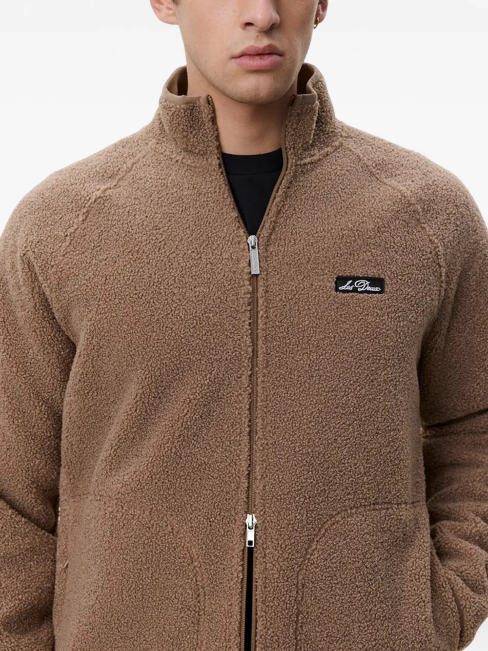 Les Deux Fleece jack met raglan mouwen Bruin