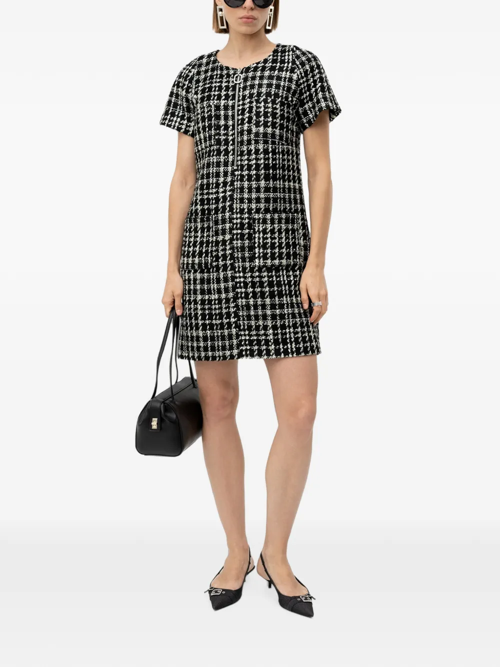 HUGO Mini-jurk met rits Zwart