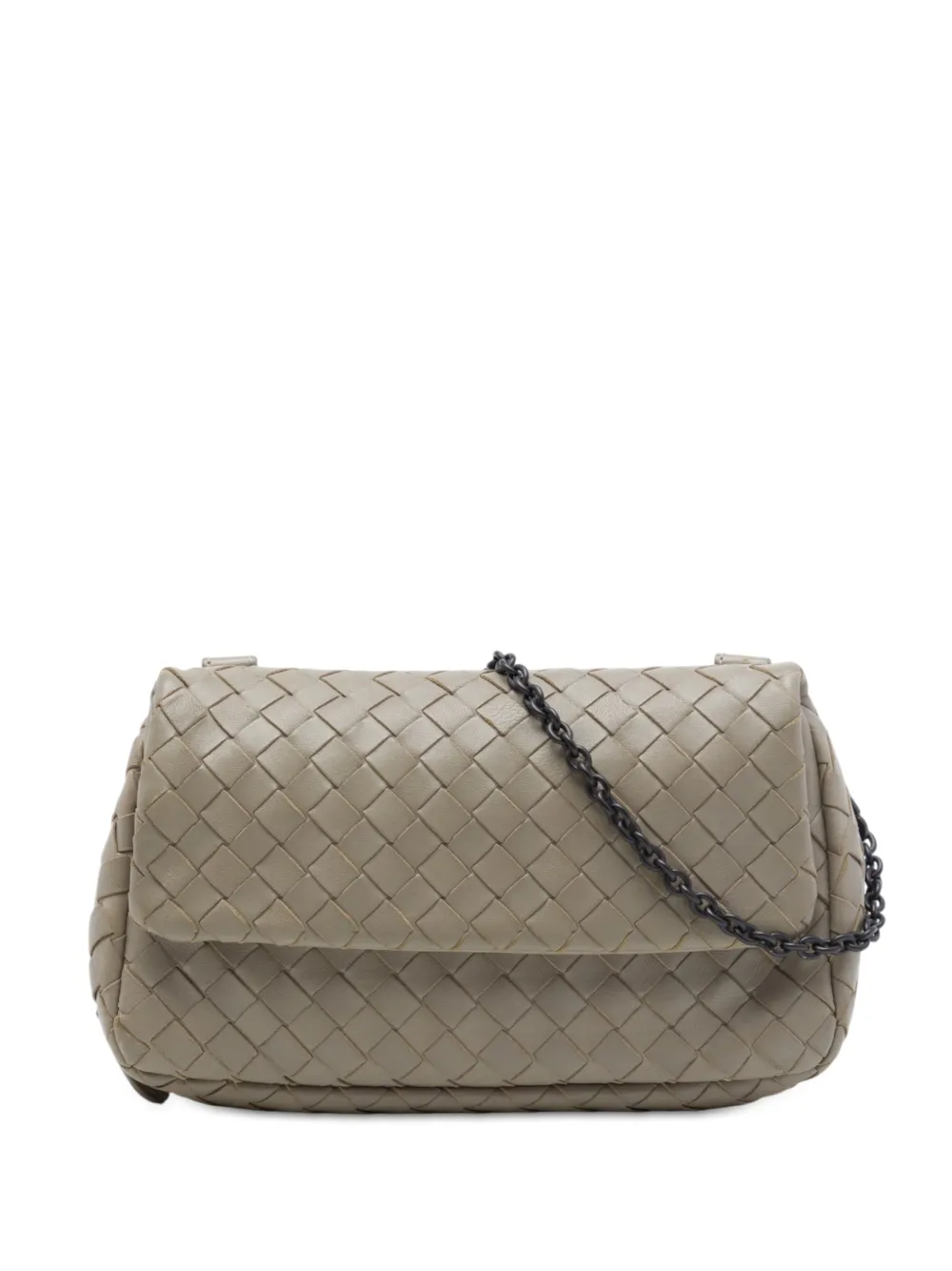 Bottega Veneta Pre-Owned 2012-2026 Mini Nappa Intrecciato Expandable Chain Flap crossbody bag - Toni neutri