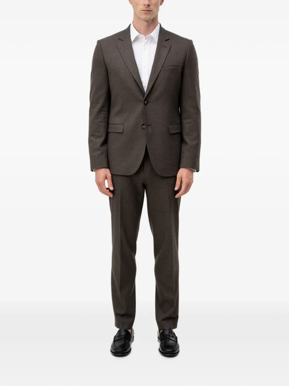 HUGO Blazer met enkele rij knopen en gekerfde revers Bruin