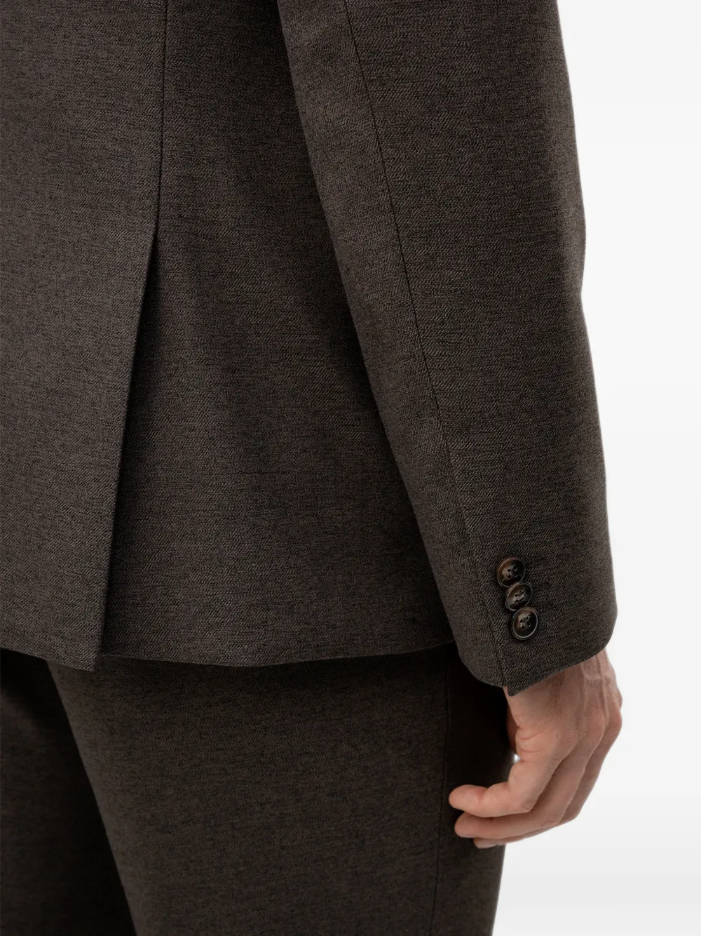HUGO Blazer met enkele rij knopen en gekerfde revers Bruin