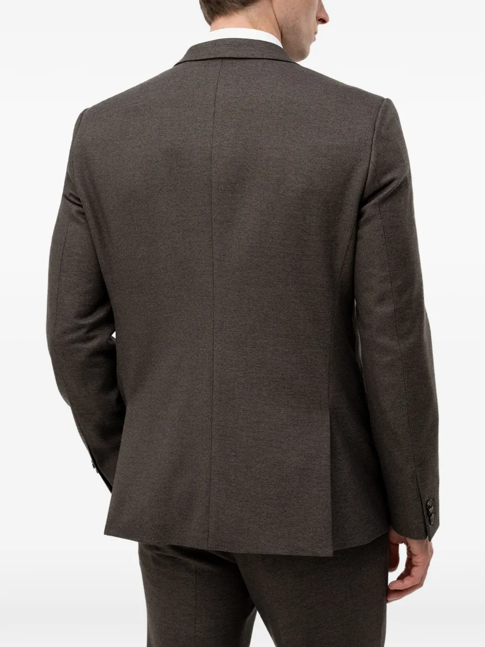 HUGO Blazer met enkele rij knopen en gekerfde revers Bruin