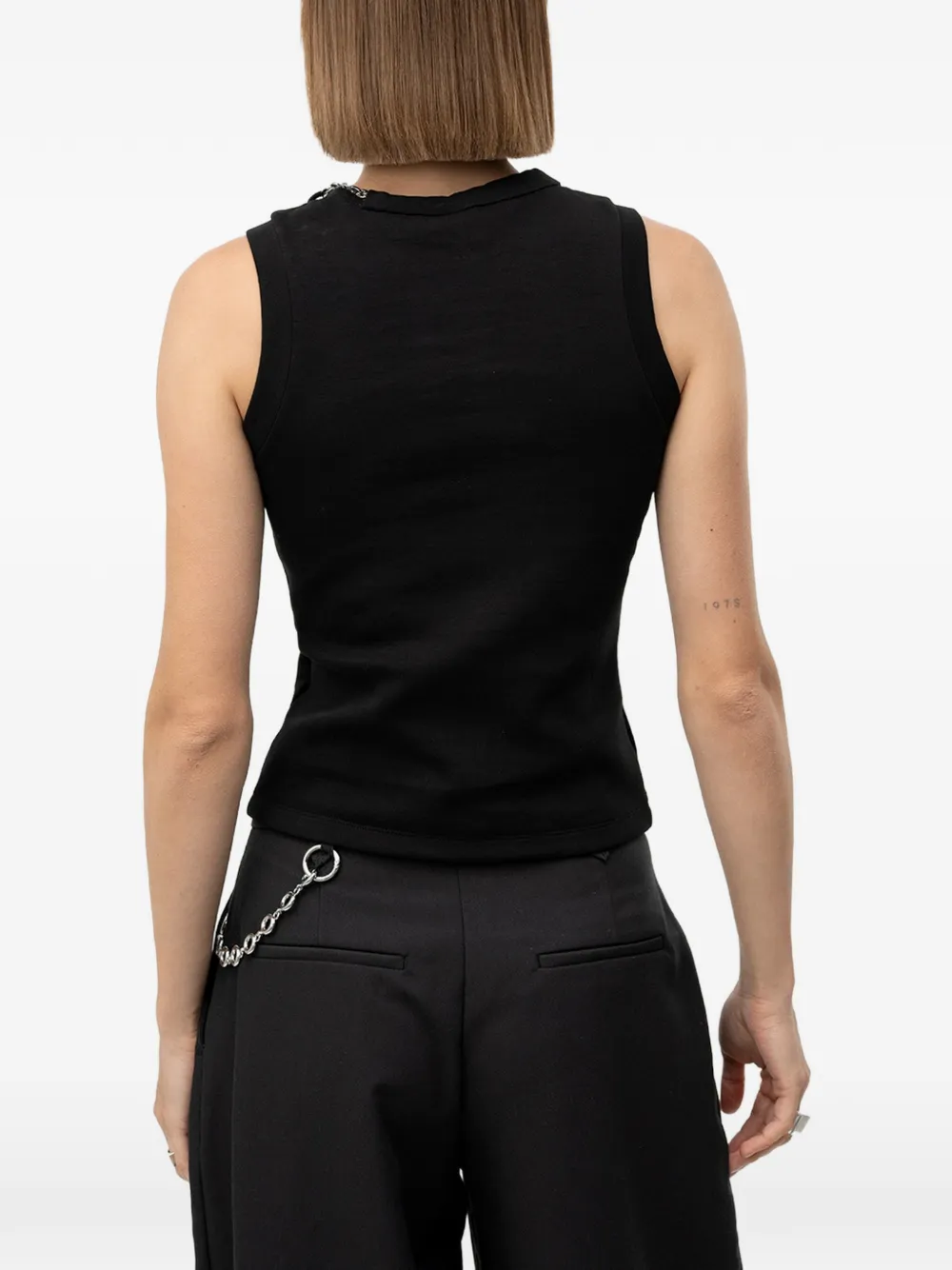 HUGO Tanktop verfraaid met ketting Zwart