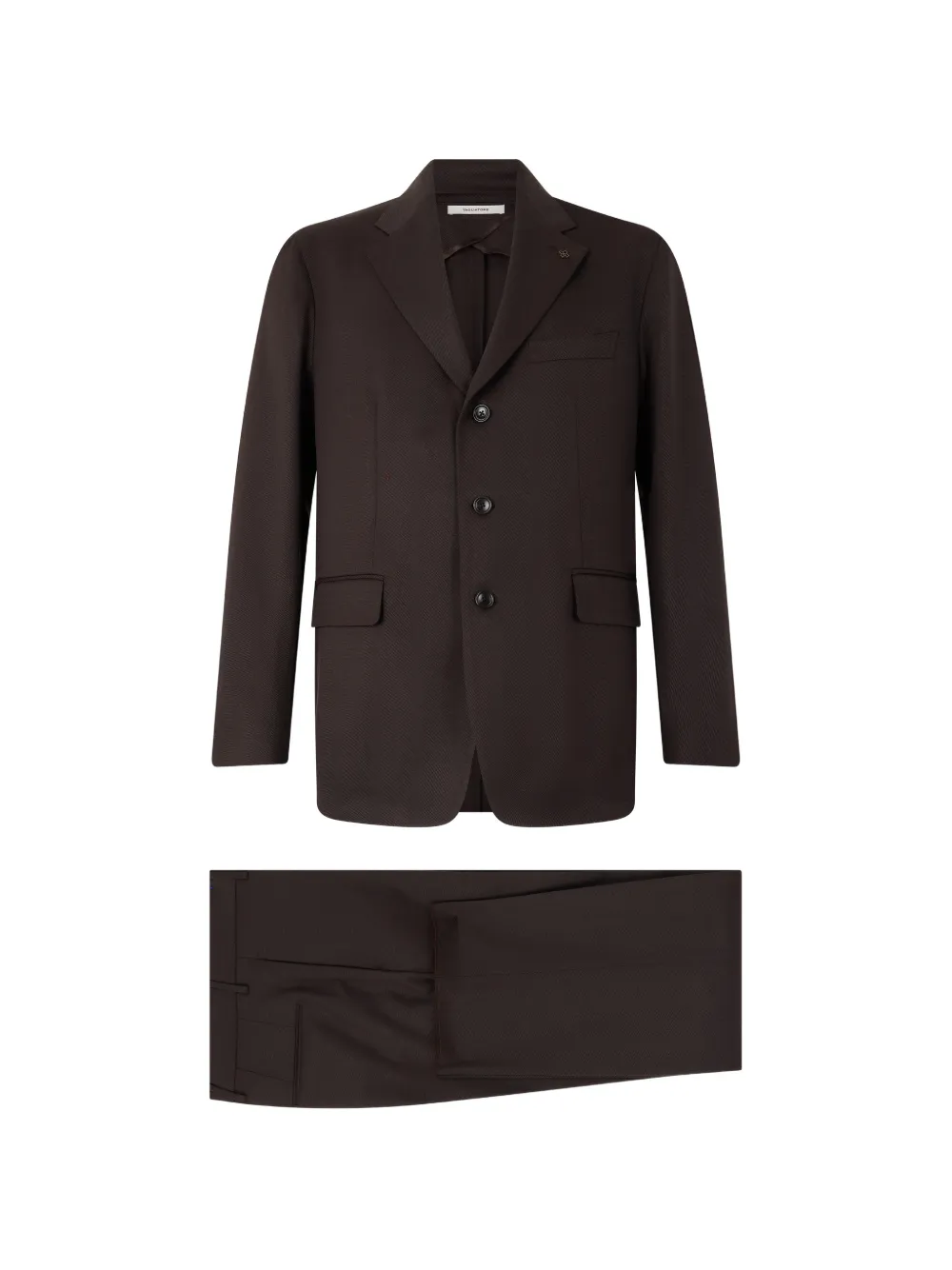 Tagliatore notched-lapels single-breasted suit - Marrone