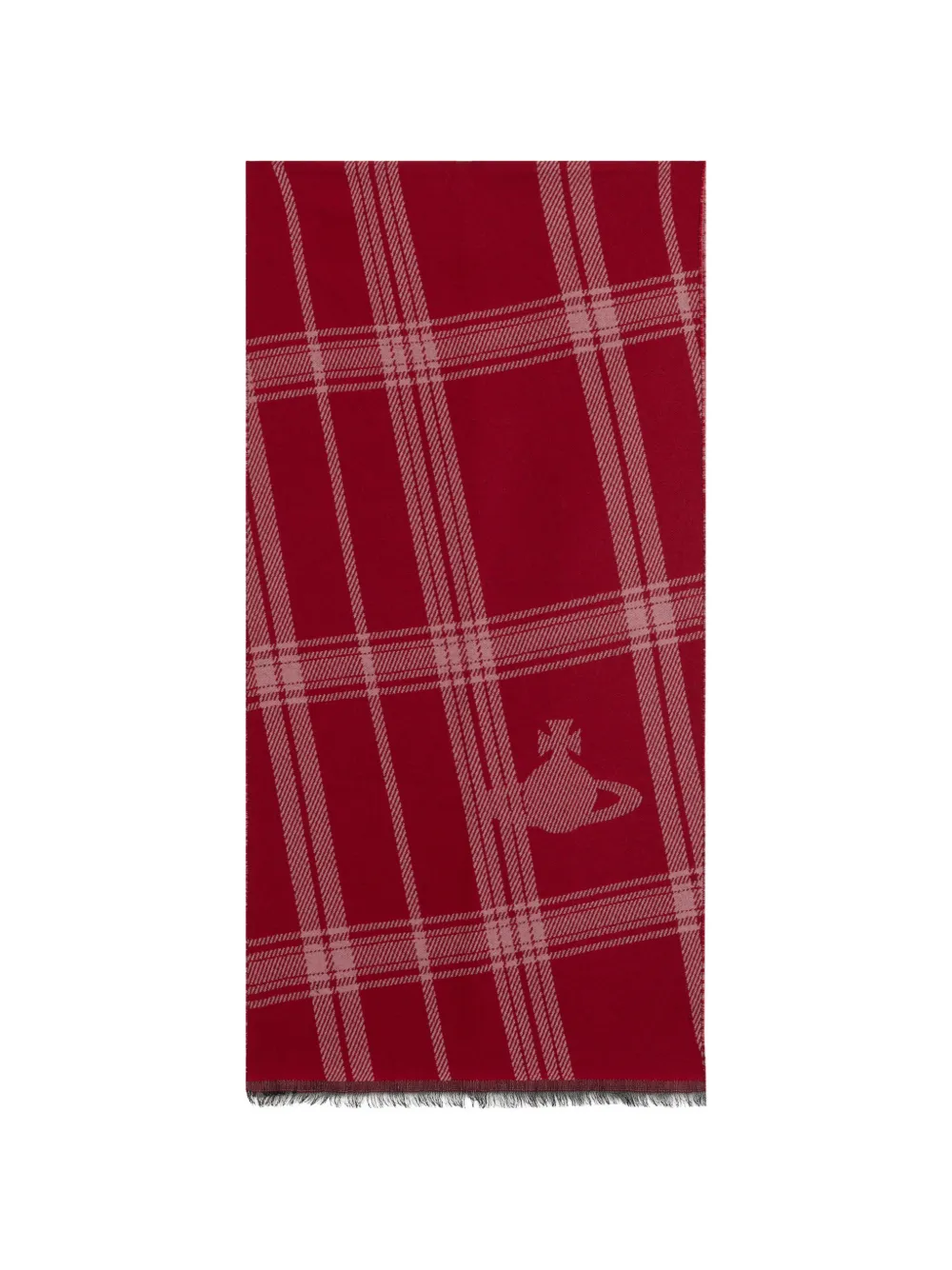 Vivienne Westwood check-pattern scarf - Rosso