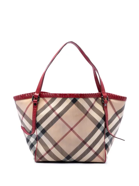 Burberry Pre-Owned 2000-2017 Supernova Check Coated Canvas Whipstitch tote bag