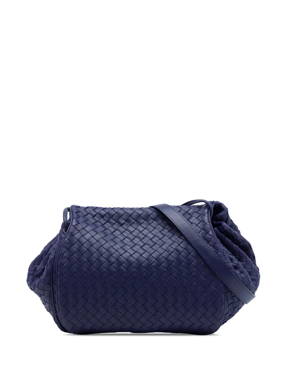 Bottega Veneta Pre-Owned 2012-2026 Nappa Intrecciato Flap crossbody bag - Blu