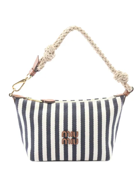 Miu Miu Pre-Owned 2010-2026 Cannette Righe Stripe Canvas handbag
