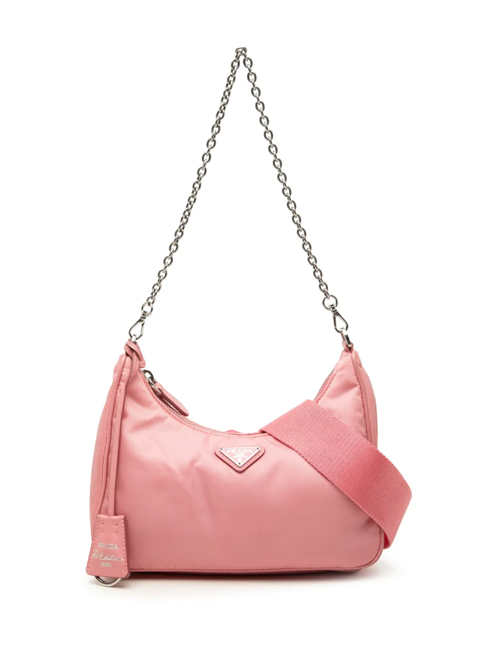 Prada Pre-Owned 2005 Saffiano Trimmed Tessuto Re Edition 2005 satchel - Rosa