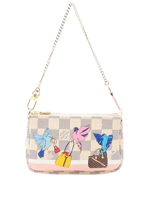 Louis Vuitton Pre-Owned 2018 Damier Azur Christmas Birds Mini Pochette Accessoires handbag