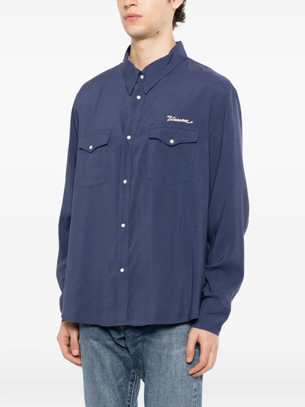 visvim Meridian overhemd Blauw
