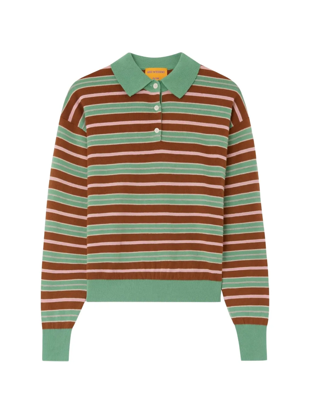 Guest In Residence Collegiate gestreepte polotop Bruin