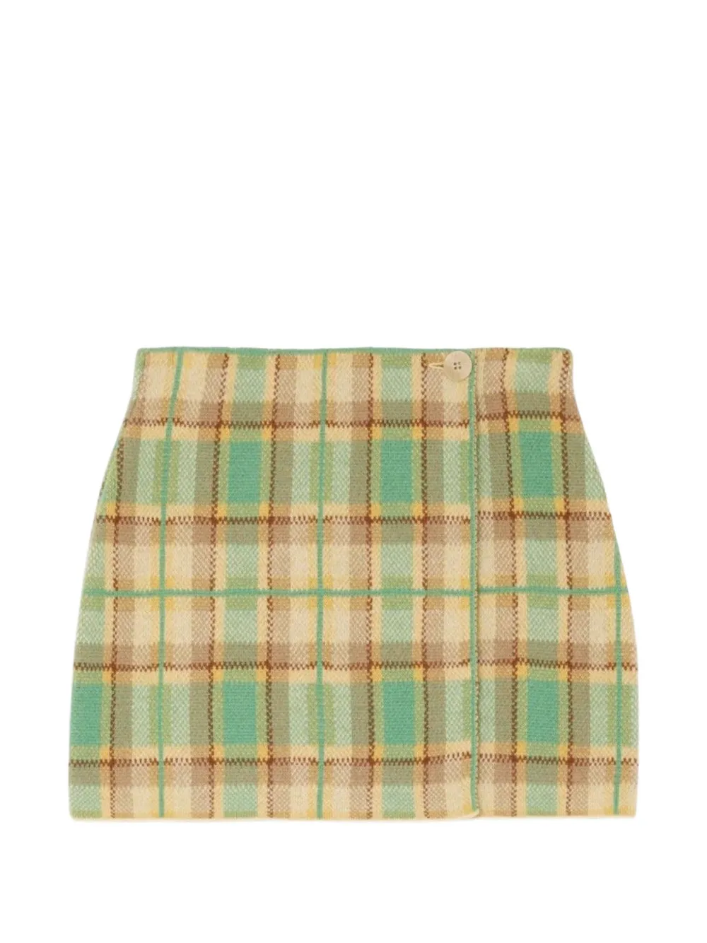 Guest In Residence tartan-pattern mini straight skirt