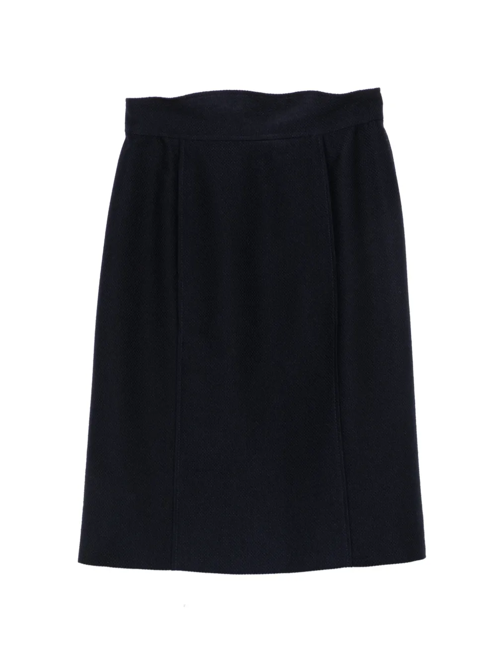 CHANEL Pre-Owned Gonna midi in maglia a nido d'ape svasata anni '80 - Blu