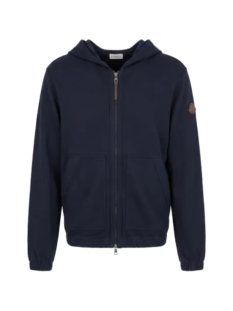 Moncler logo-patch zip-up hoodie