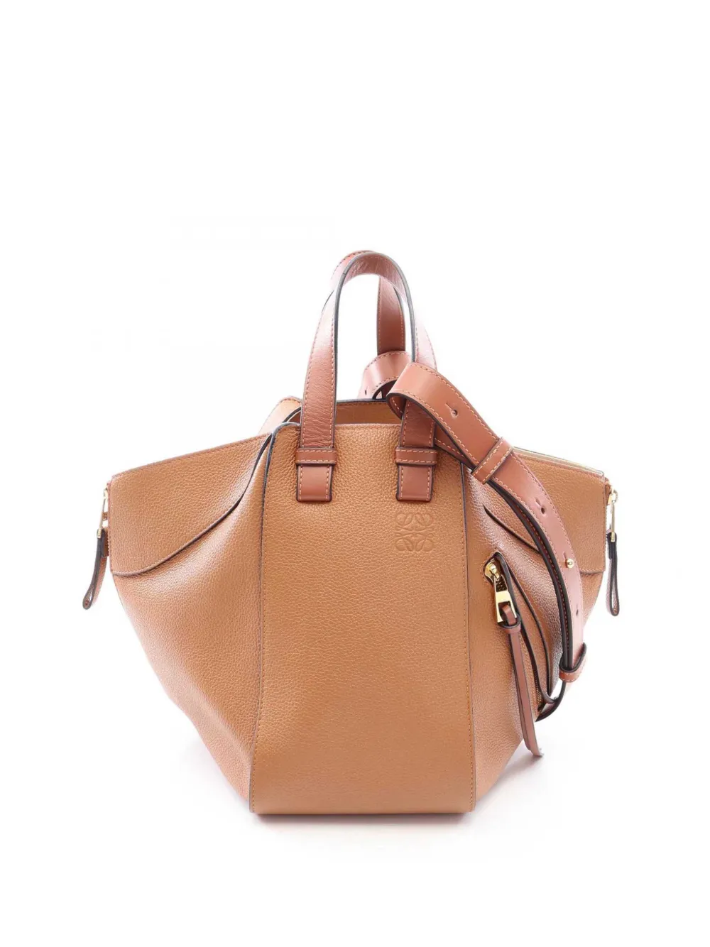 Loewe Pre-Owned 2010-2026 Small Leather Hammock satchel - Marrone