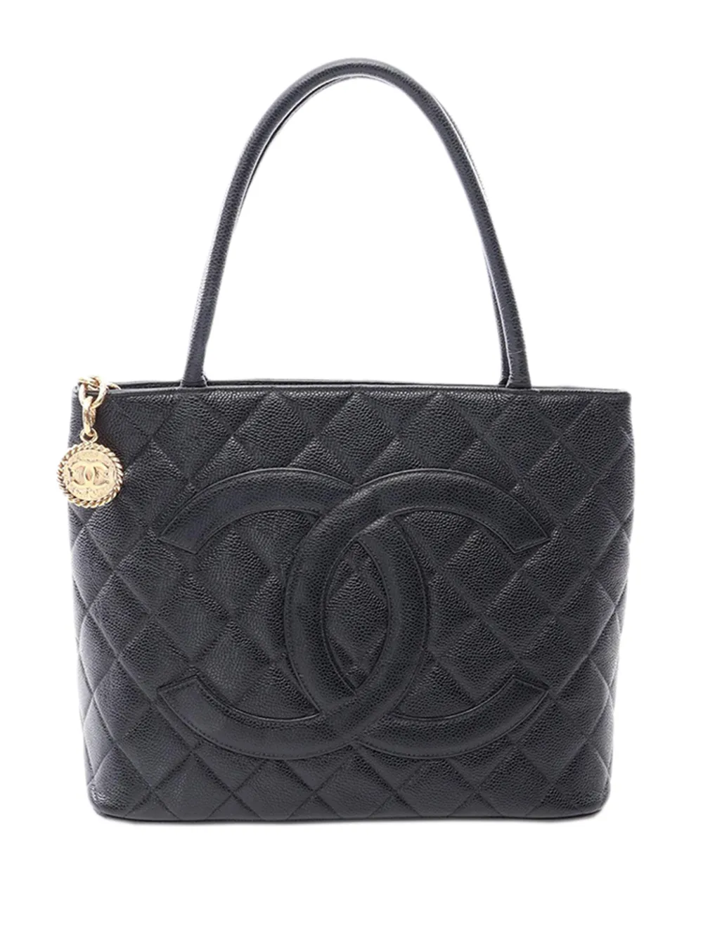 CHANEL Pre-Owned 2002-2003 Caviar Medallion tote bag - Nero