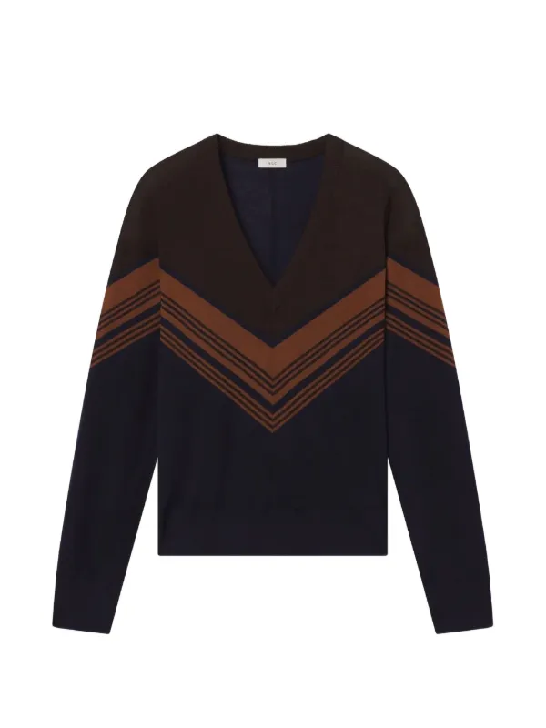 A.L.C. Nicole Chevron-pattern Sweater in Blue