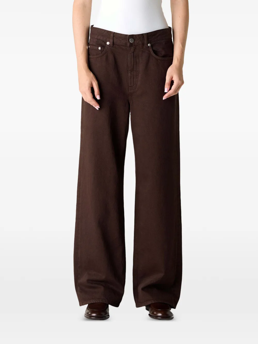 LouLou de Saison Jeans Mico a gamba ampia - Marrone
