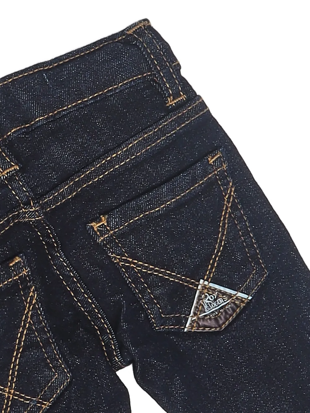 Roy Rogers Kids logo-patch straight-leg jeans Blauw