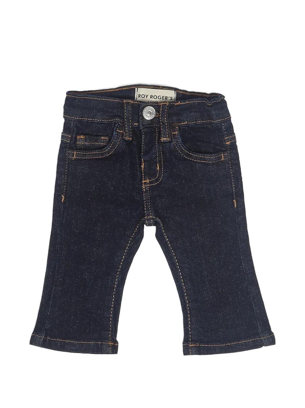 Roy Rogers Kids logo-patch straight-leg jeans - Blu