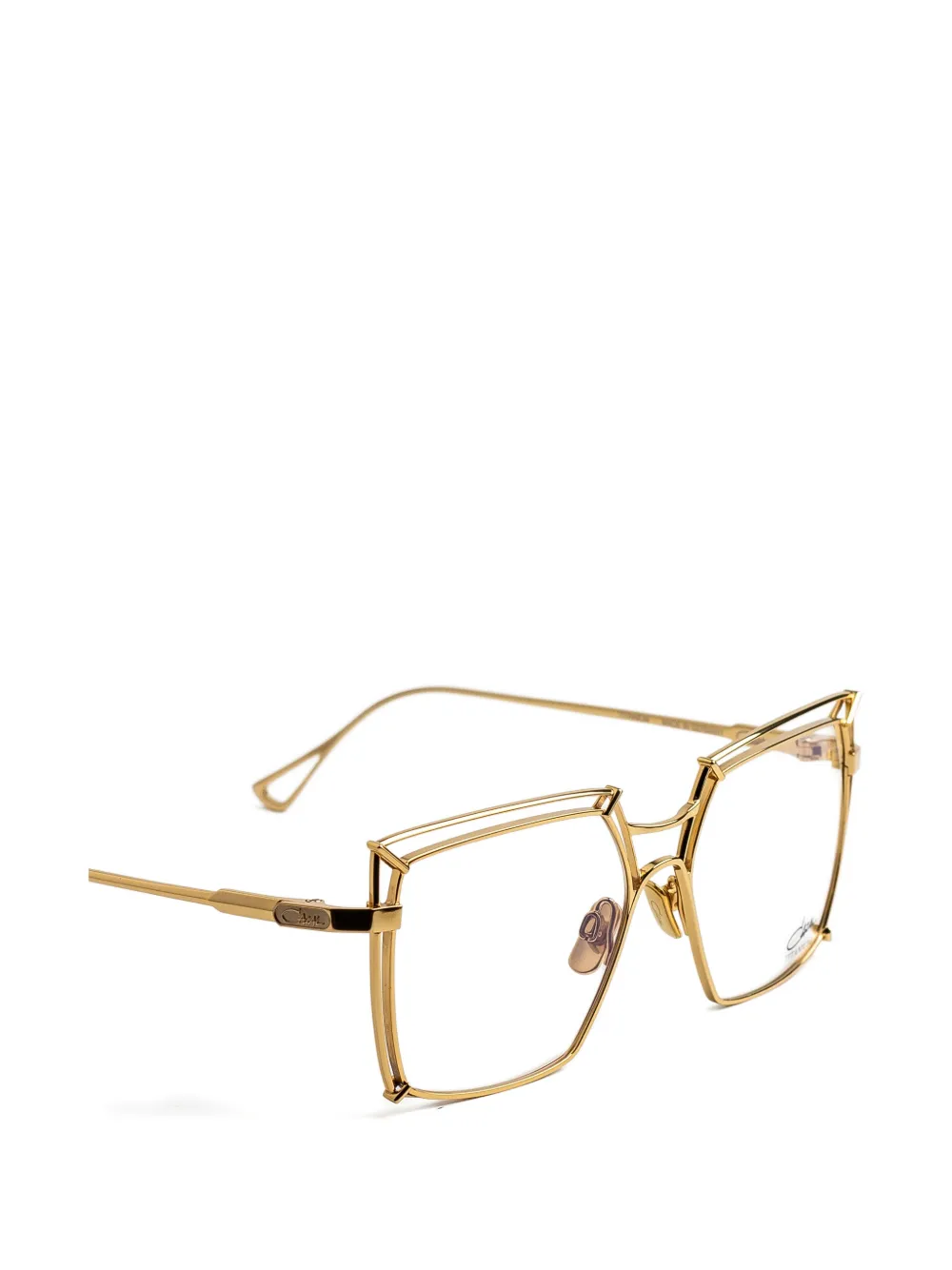 Cazal Bril met geometrisch montuur Goud