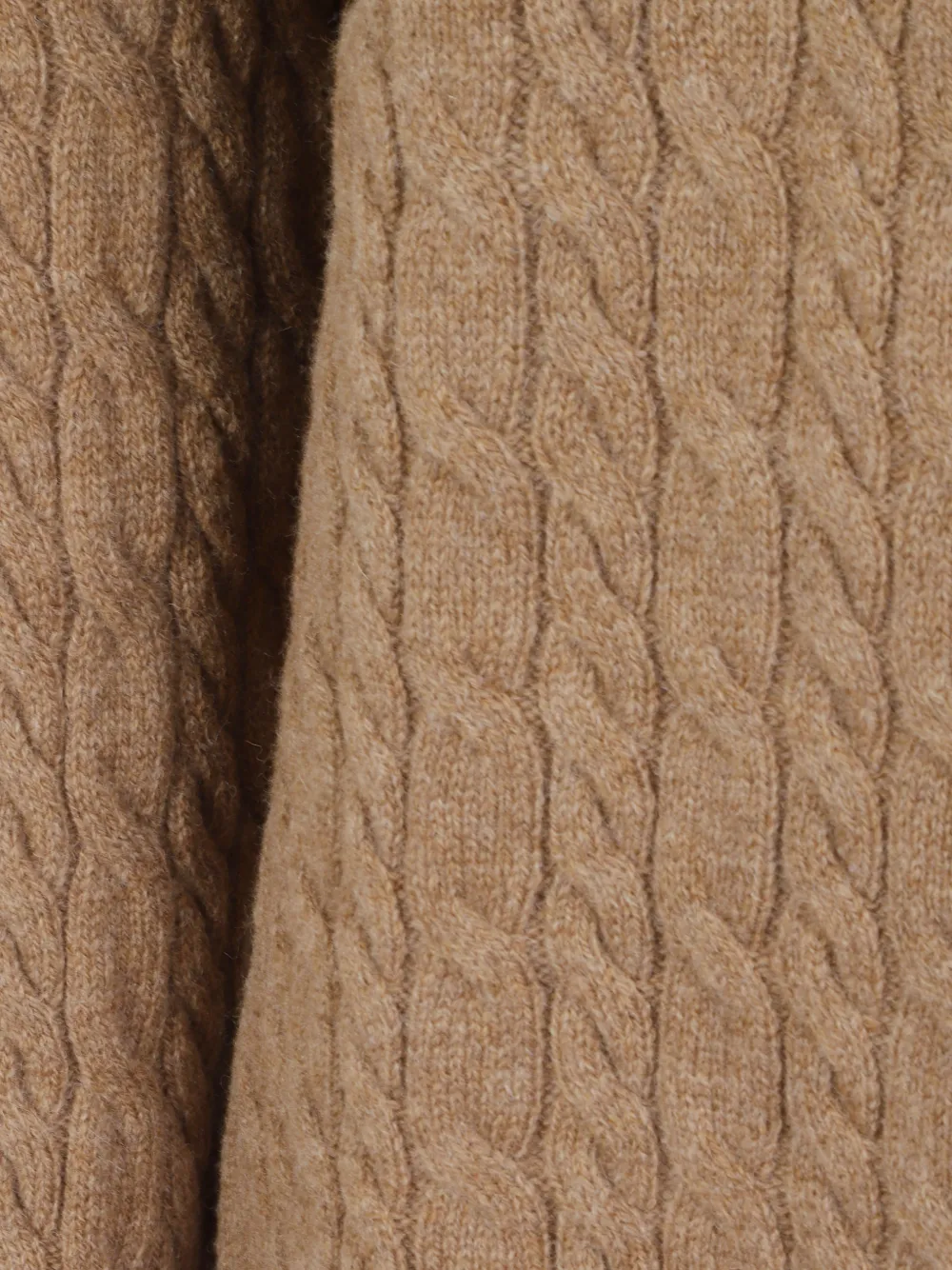 Fay cable-knit elbow-patch sweater Beige