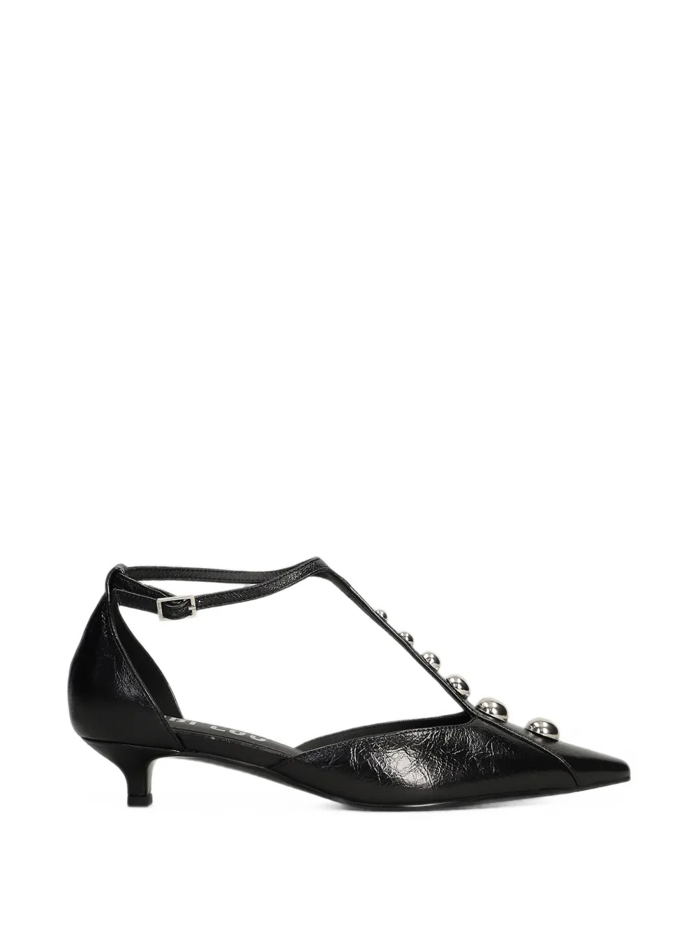 Bibi Lou Carinna Studded T-bar Pumps In Black