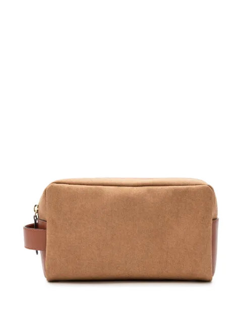 La Portegna Dopp leather-trim canvas wash bag