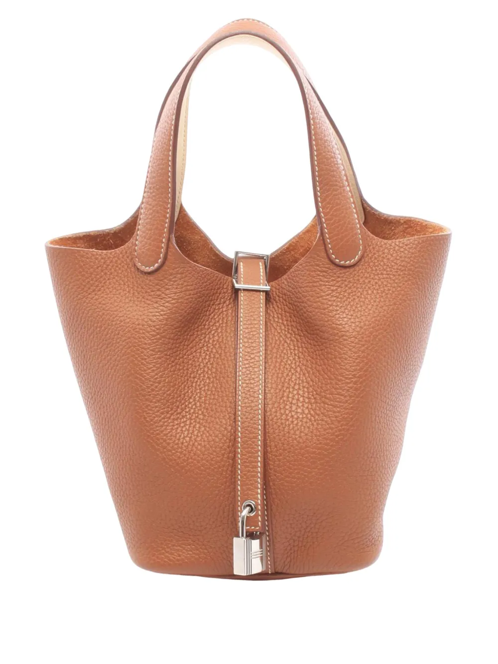Hermès Pre-Owned 2020 Clemence and Swift Picotin Lock 18 Eclat handbag - Marrone