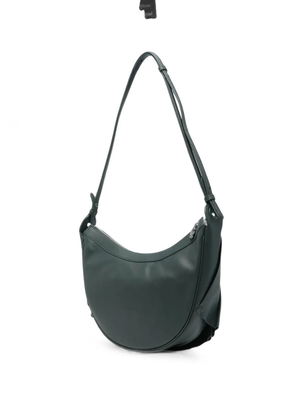 Lacoste M Hobo leren schoudertas met plooien Groen
