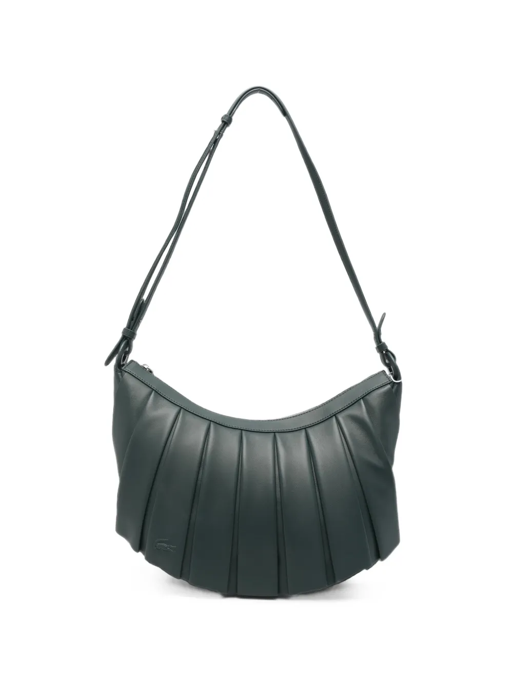 Lacoste M Hobo pleated leather shoulder bag