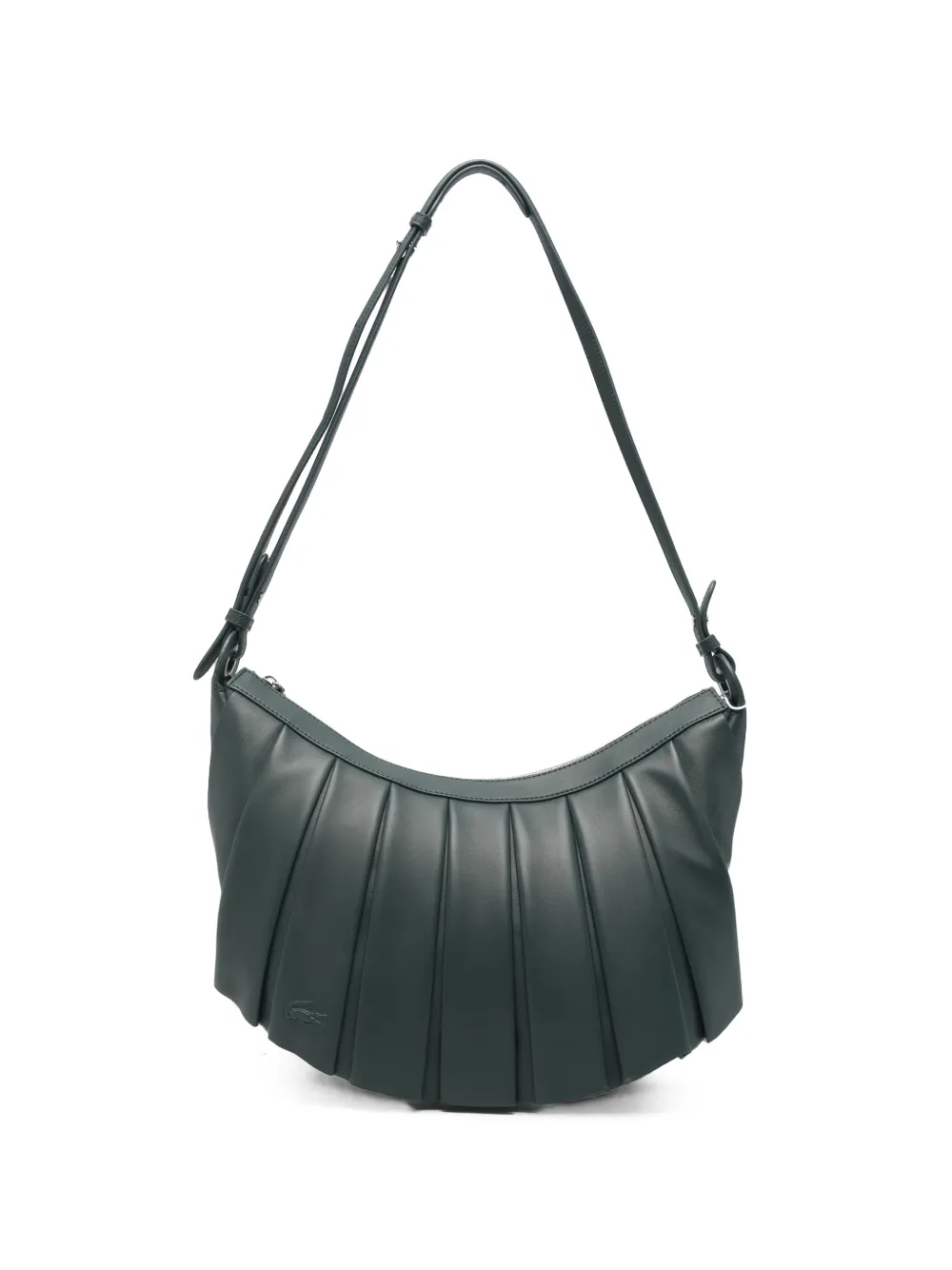 Lacoste M Hobo pleated leather shoulder bag