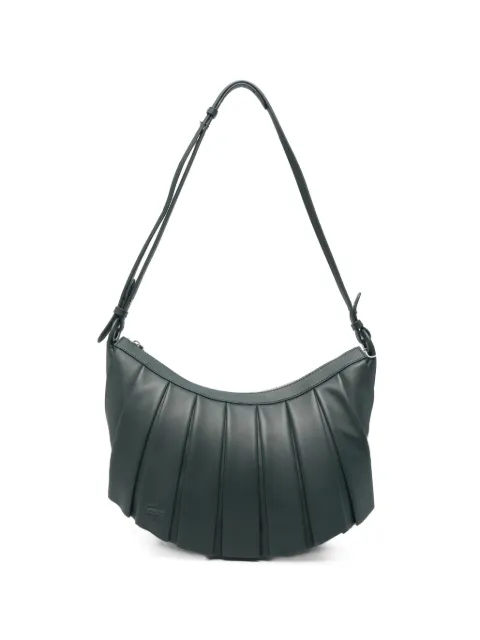 Lacoste M Hobo pleated leather shoulder bag
