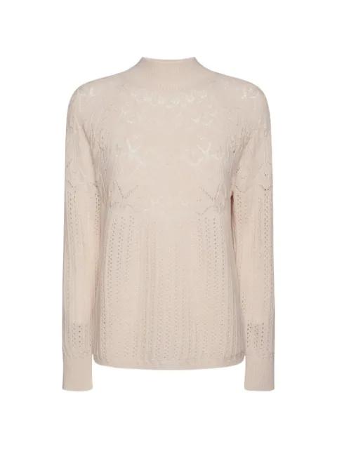 ELENA MIRÒ pointelle-knit mock-neck sweater