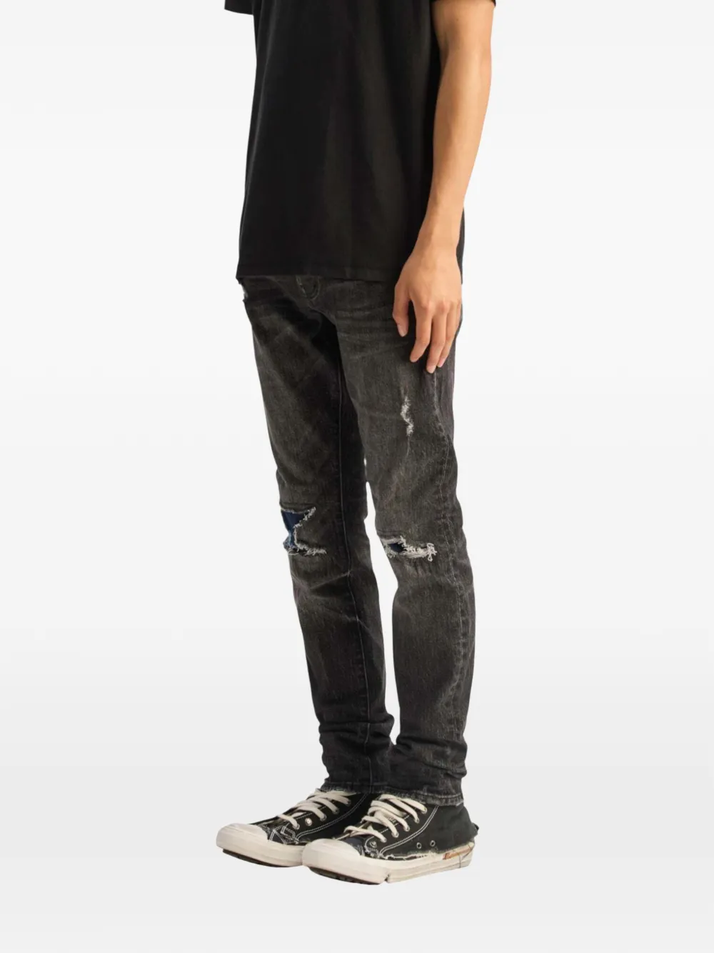 Purple Brand P001 distressed jeans Zwart