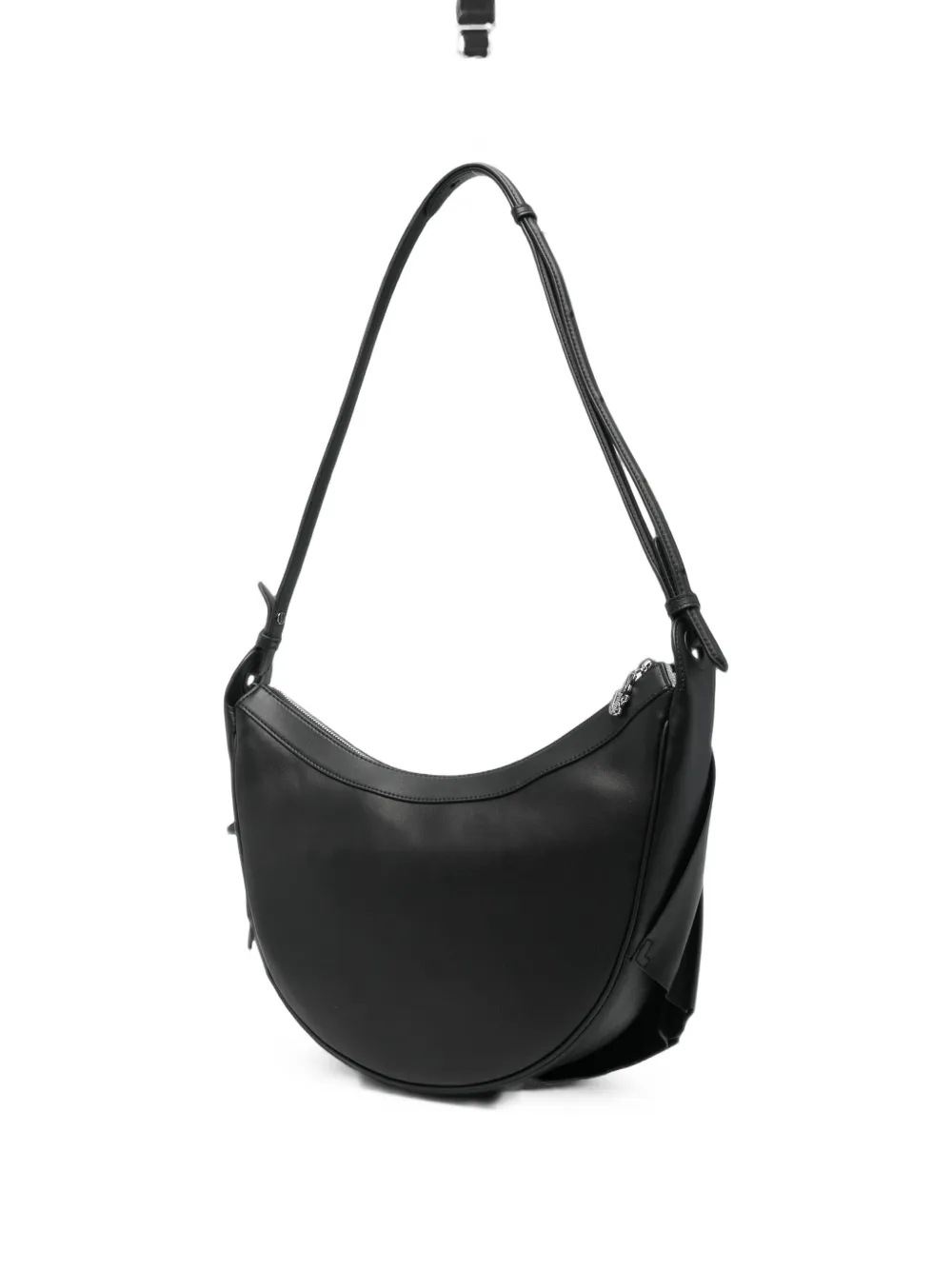 Lacoste M Hobo pleated leather shoulder bag