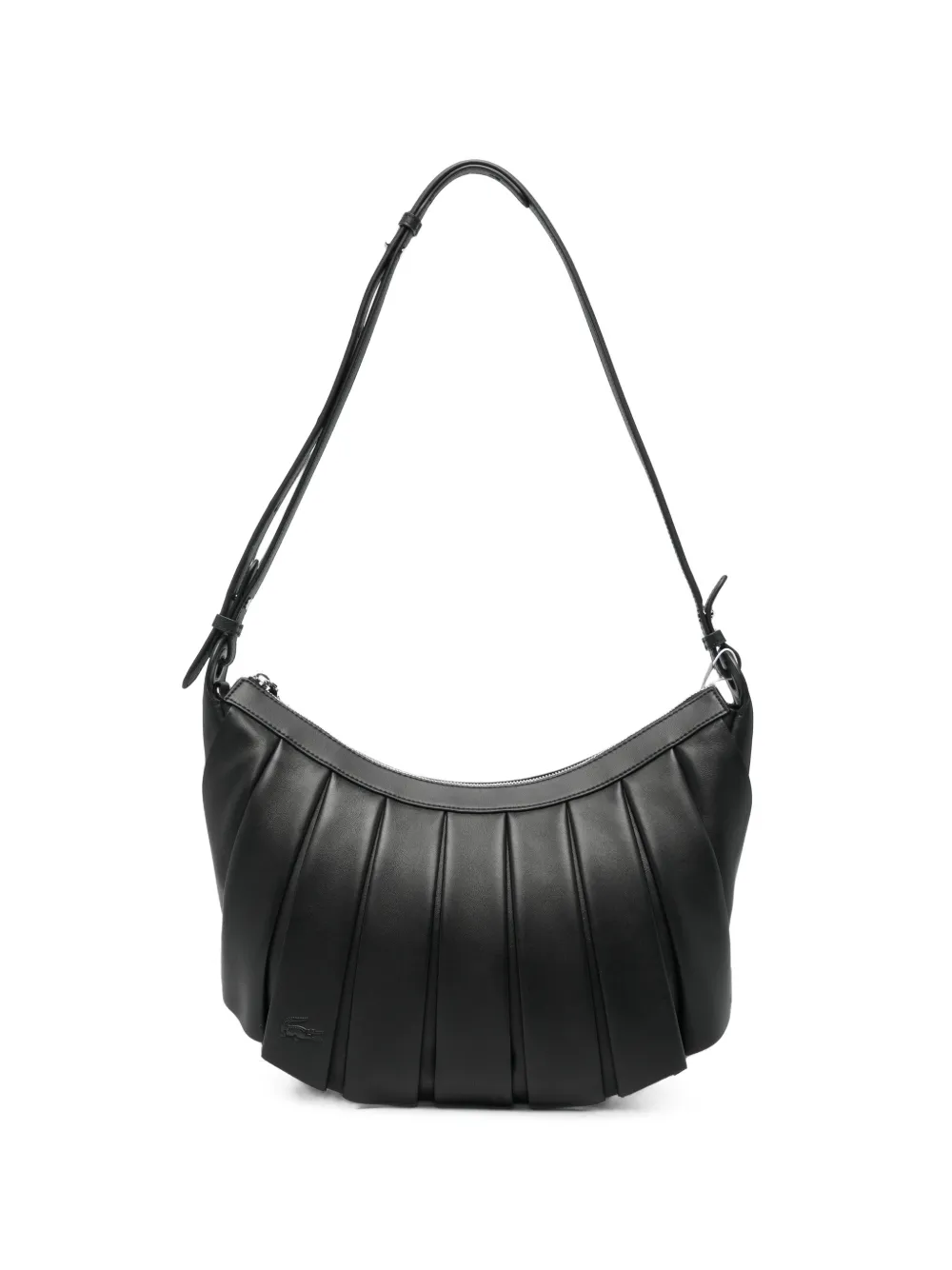 Lacoste M Hobo pleated leather shoulder bag