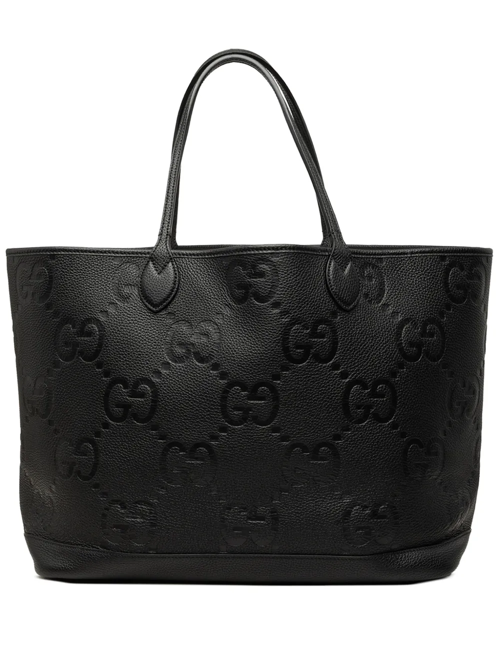 Gucci Pre-Owned 2016-2026 Large Jumbo GG Embossed Calfskin tote bag - Nero