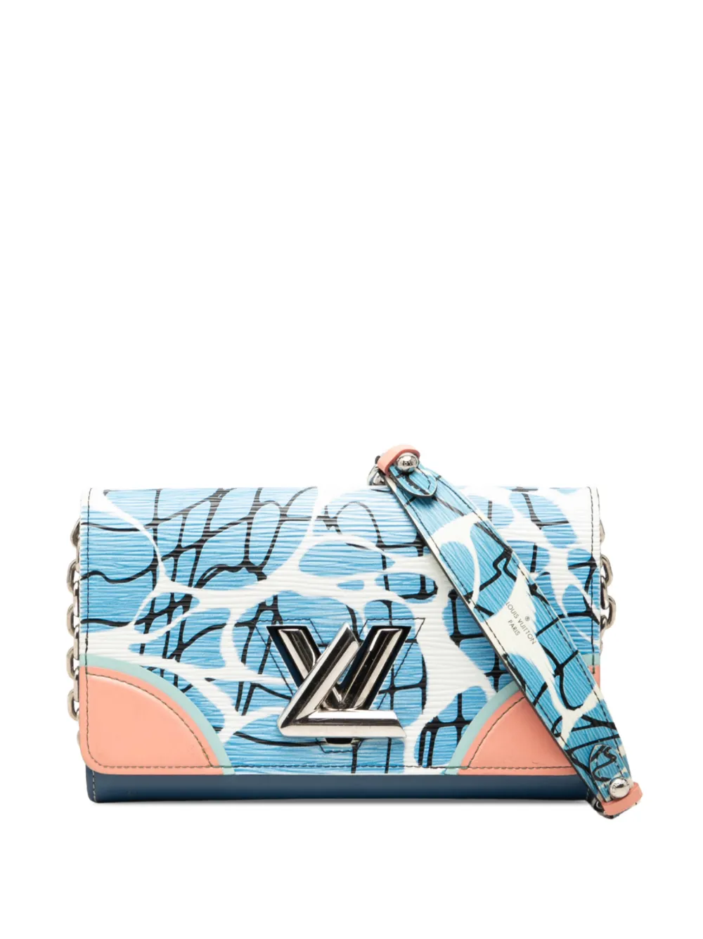 Louis Vuitton Pre-Owned 2015 Epi Aqua Twist Wallet on Chain crossbody bag - Blu