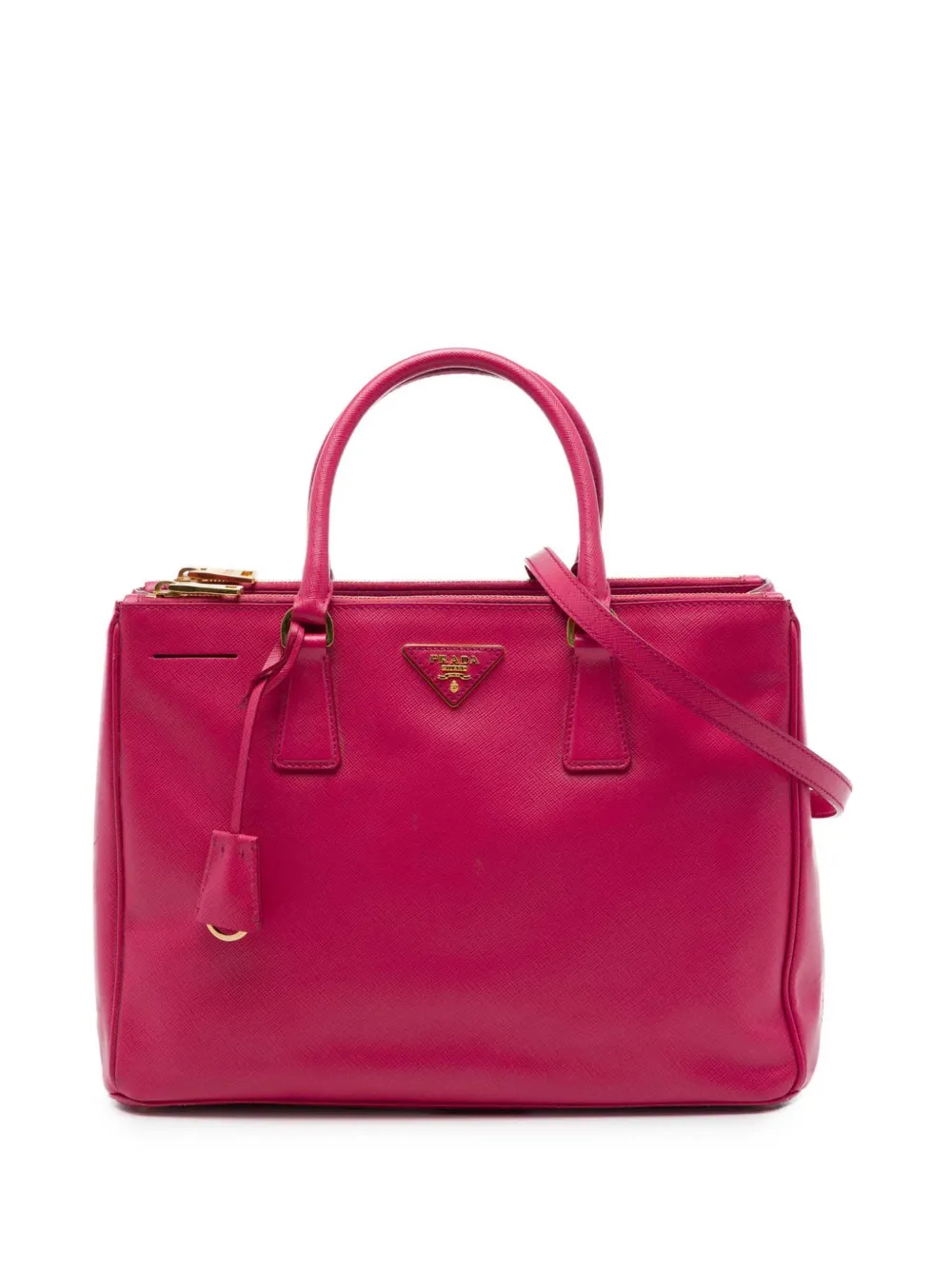 Prada Pre-Owned 2010-2026 Medium Saffiano Lux Galleria Double Zip Tote satchel - Rosa